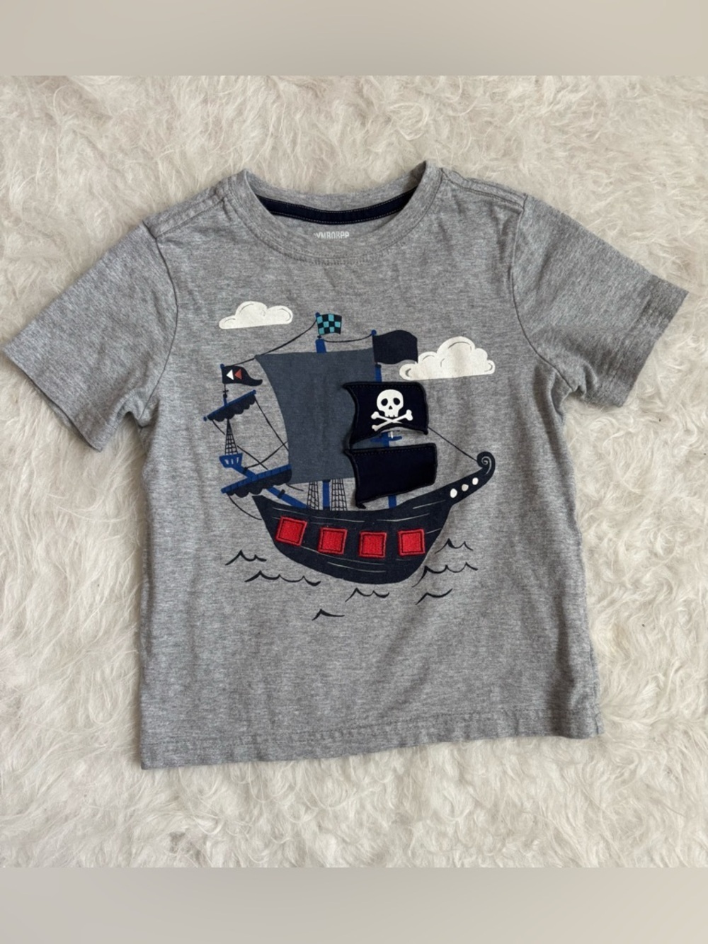 Gymboree Lift-a-flap Fun Pirate Ship Graphic Toddler Tee